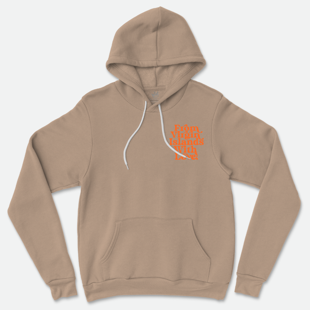 From Virgin Islands With Love Hoodie (Orange Print)