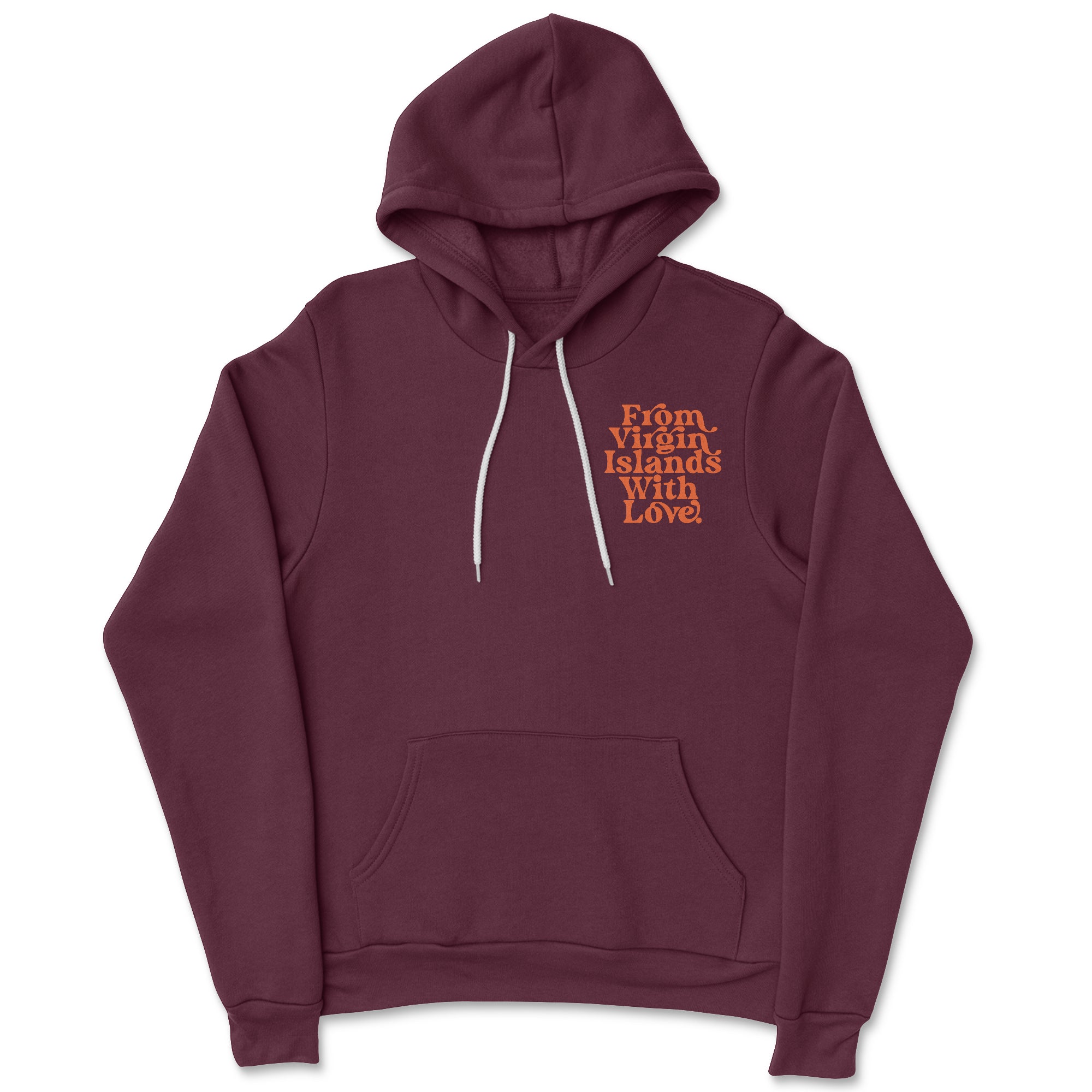 From Virgin Islands With Love Hoodie (Orange Print)