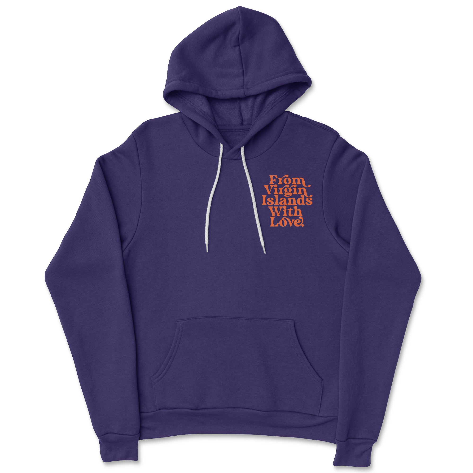 From Virgin Islands With Love Hoodie (Orange Print)