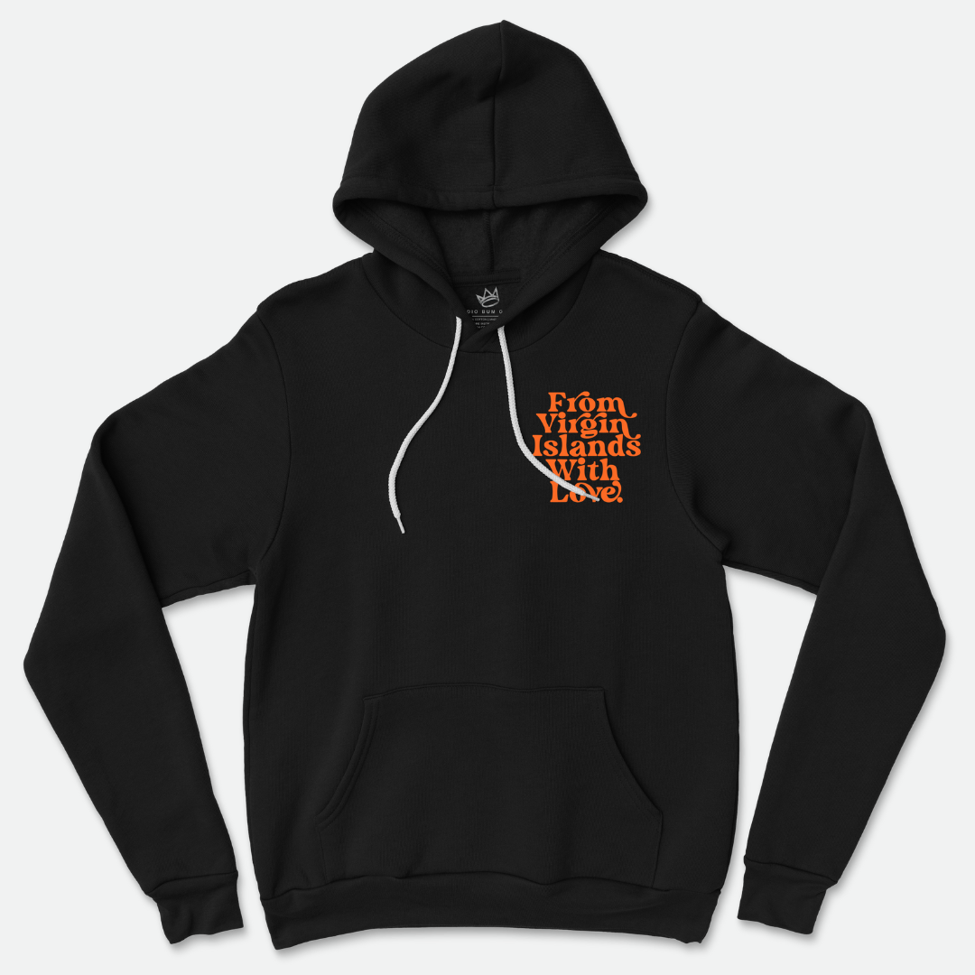 From Virgin Islands With Love Hoodie (Orange Print)