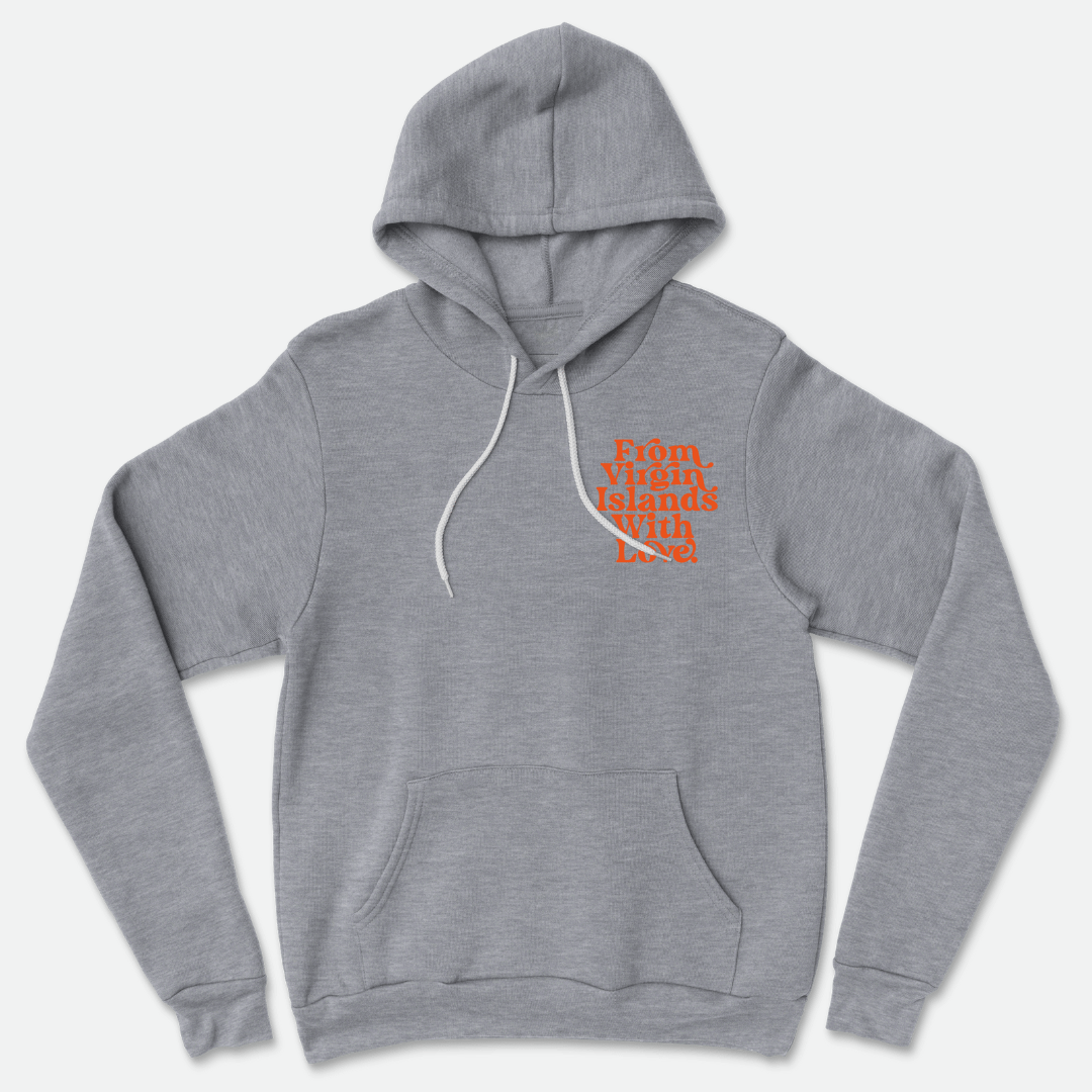 From Virgin Islands With Love Hoodie (Orange Print)