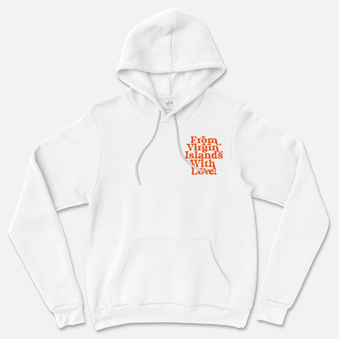 From Virgin Islands With Love Hoodie (Orange Print)