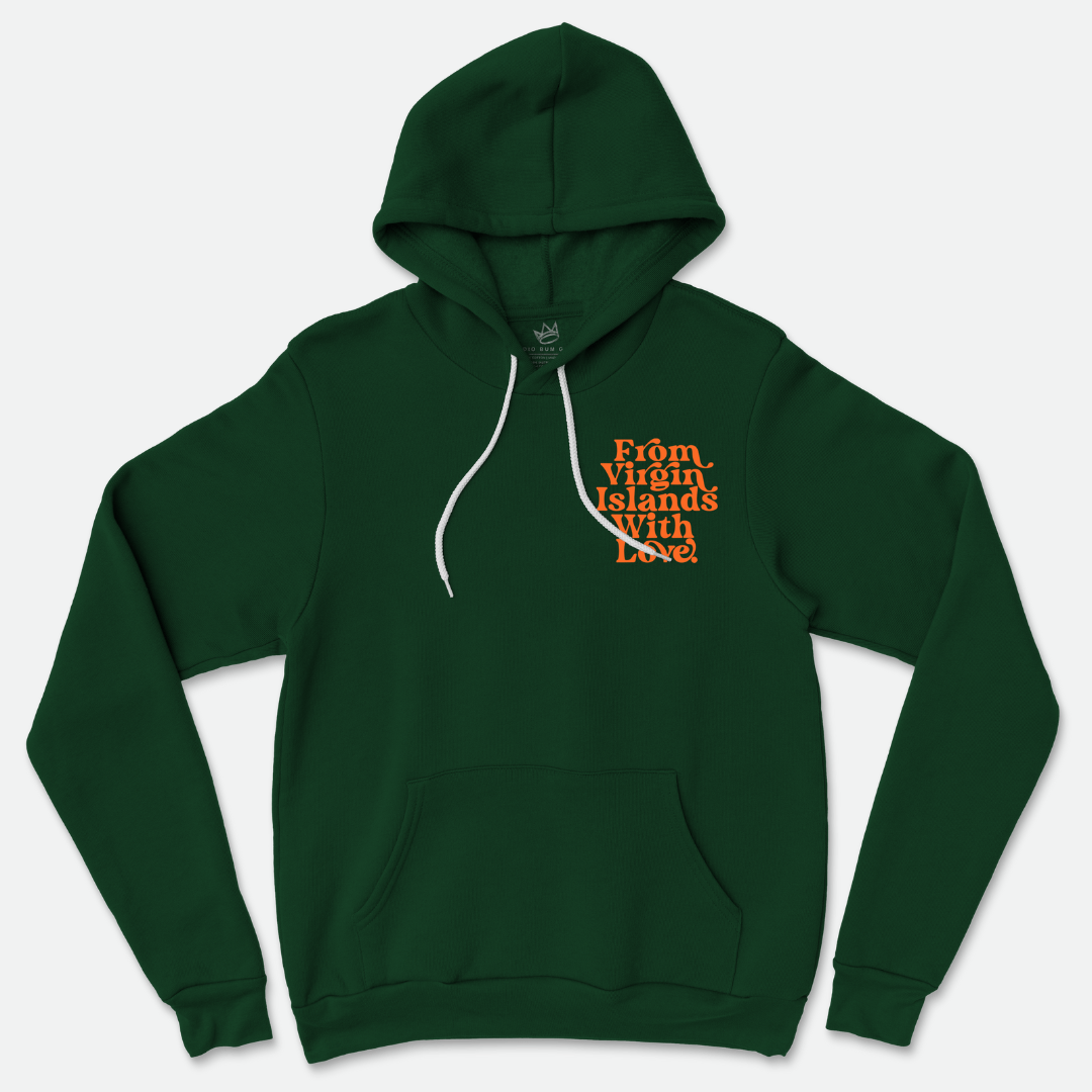 From Virgin Islands With Love Hoodie (Orange Print)