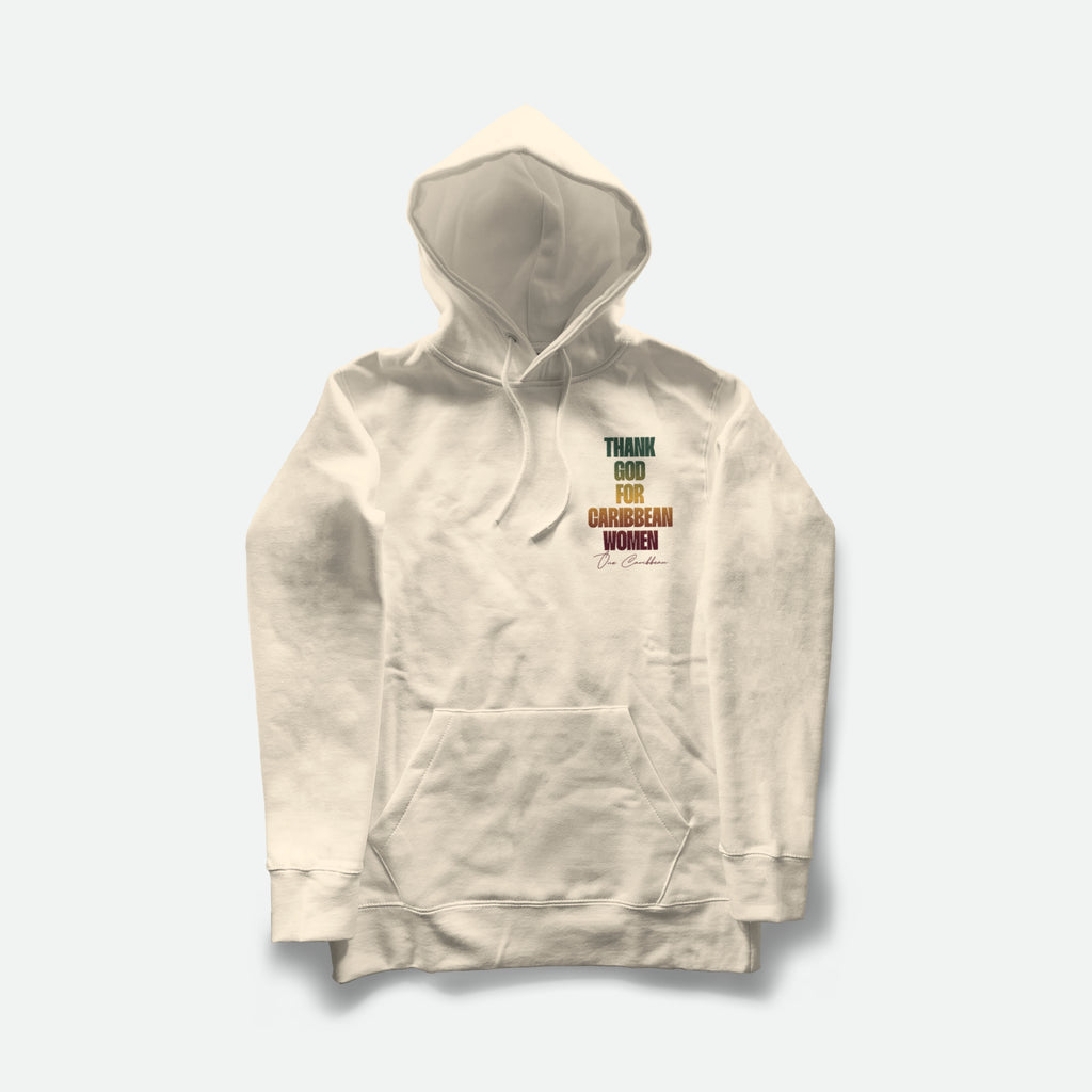 Thank God for Caribbean Women — Hoodie — One Love Gradient (Ivory)