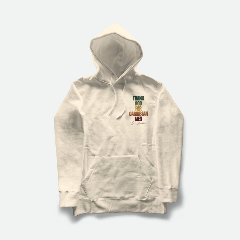 Thank God for Caribbean Men — Hoodie — One Love Gradient (Ivory)