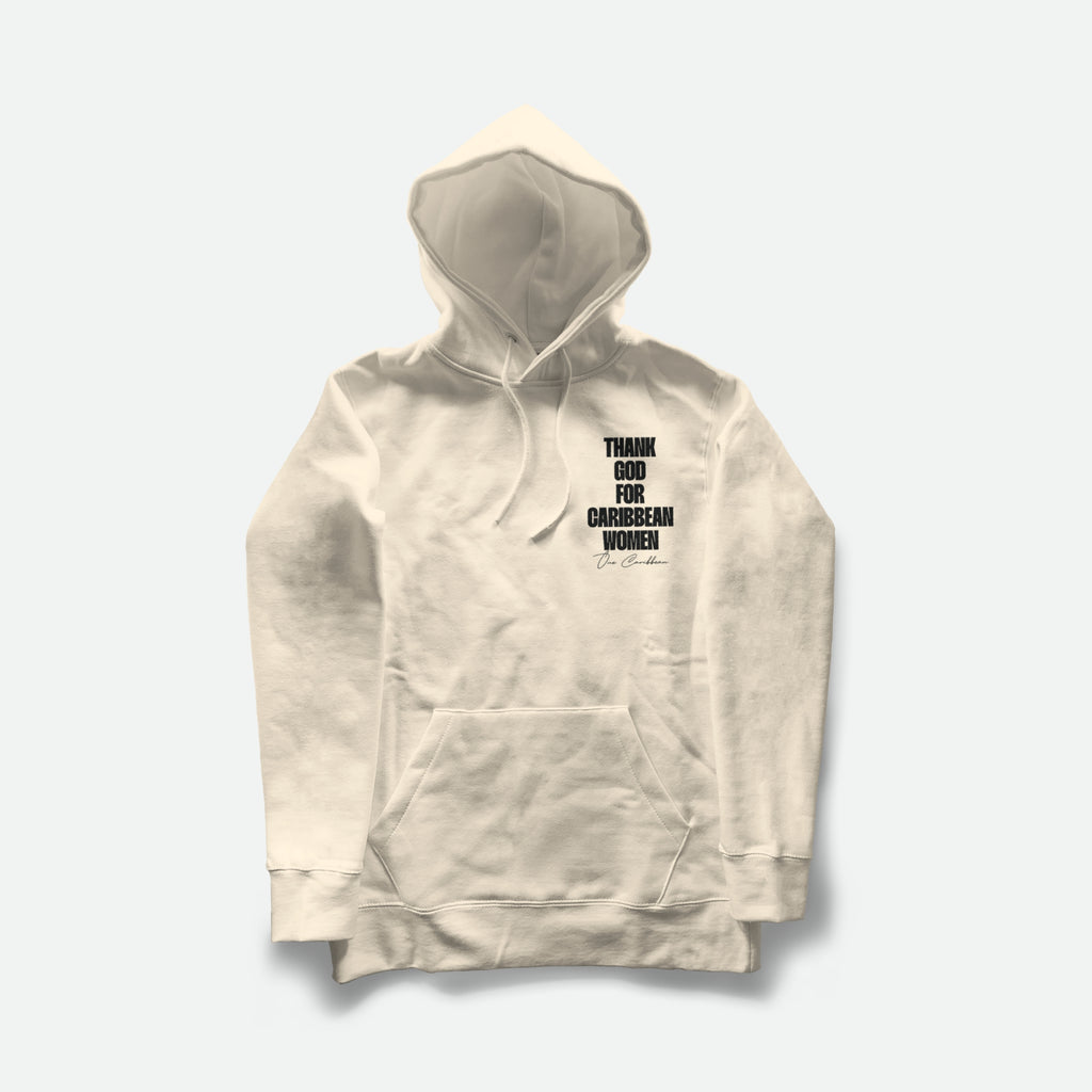 Thank God for Caribbean Women — Hoodie — Ivory Noir (Ivory)