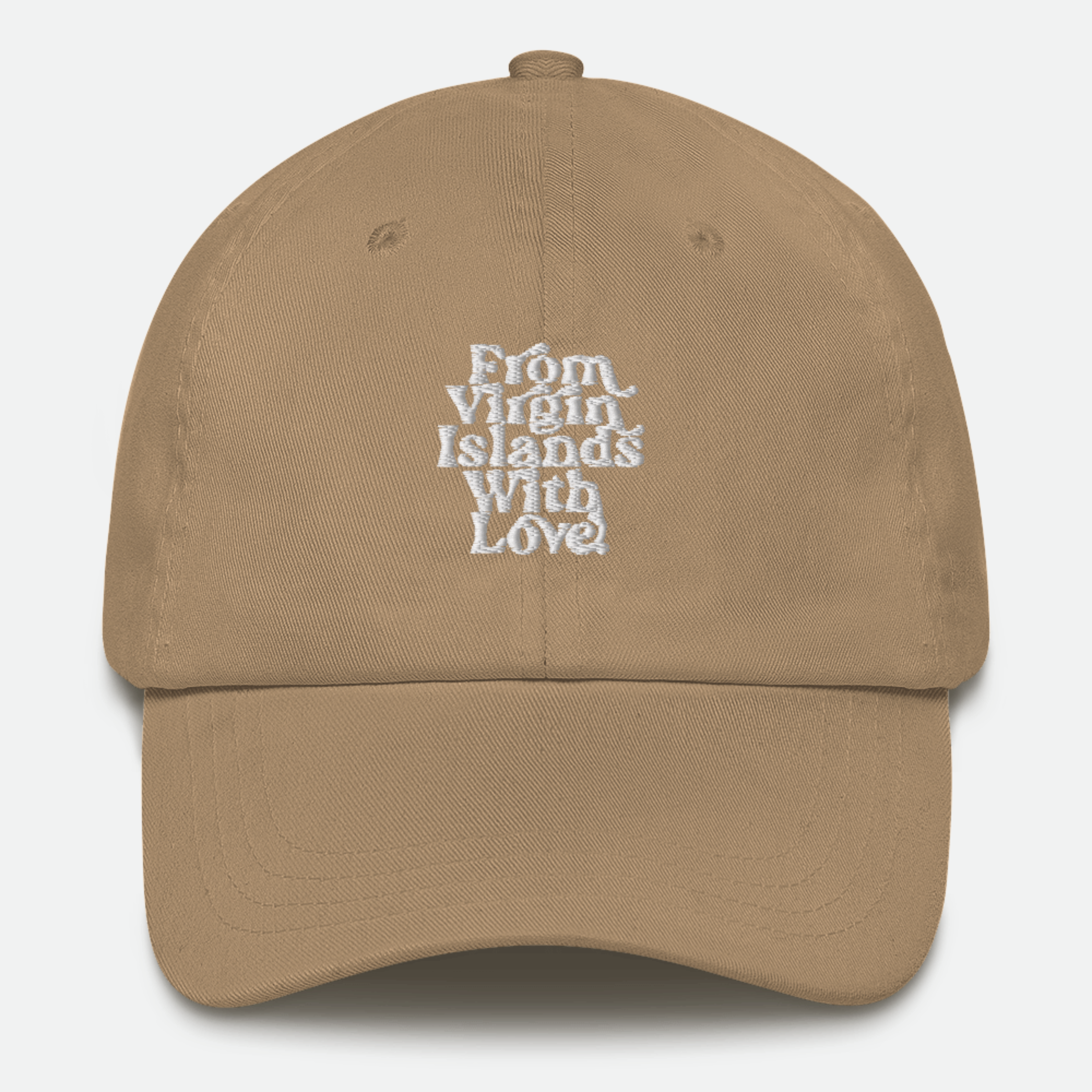 From Virgin Islands With Love (White Print) Dad hat