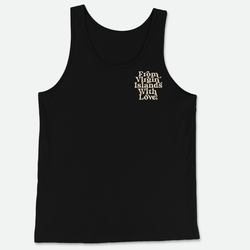 From Virgin Islands With Love Tank Top (Beige Print)