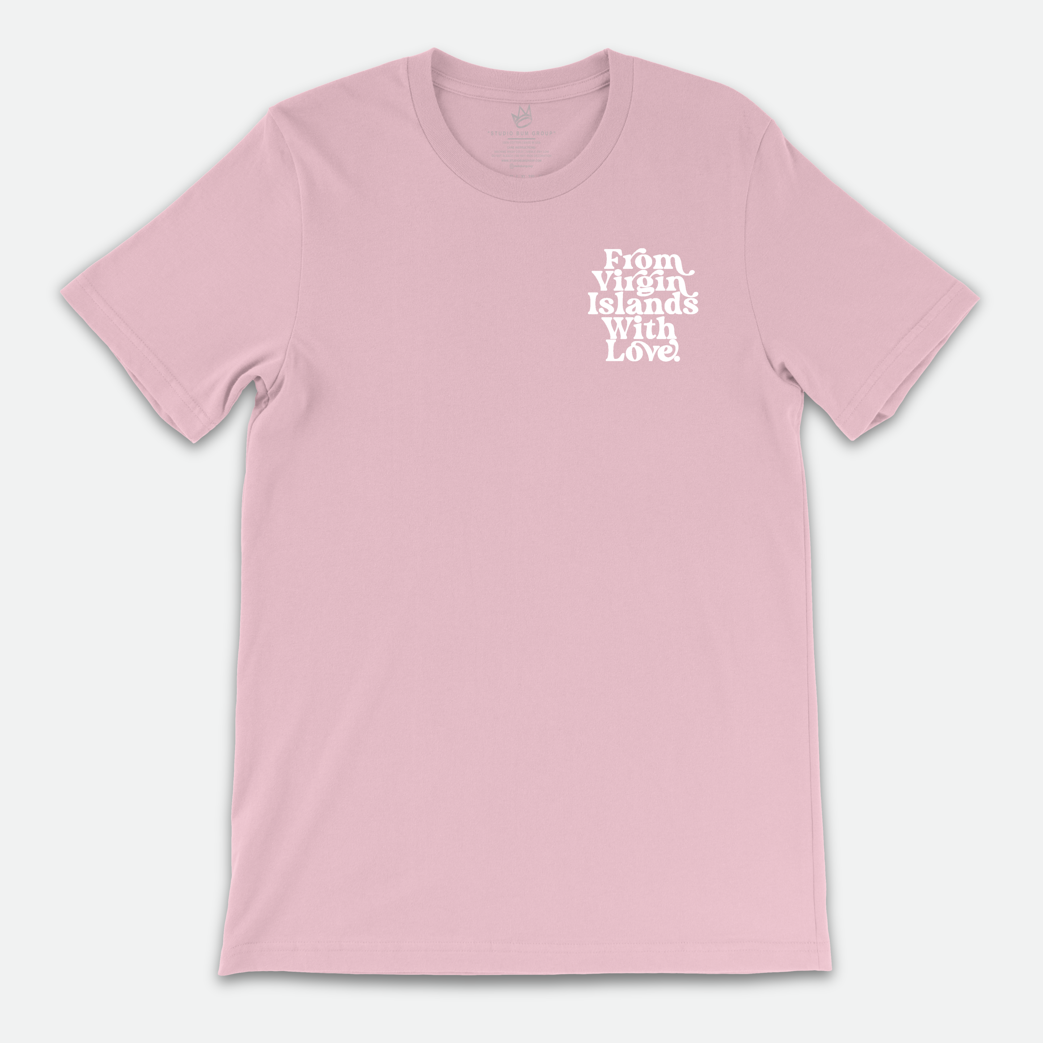 From Virgin Islands With Love Black T-Shirt (White Print)