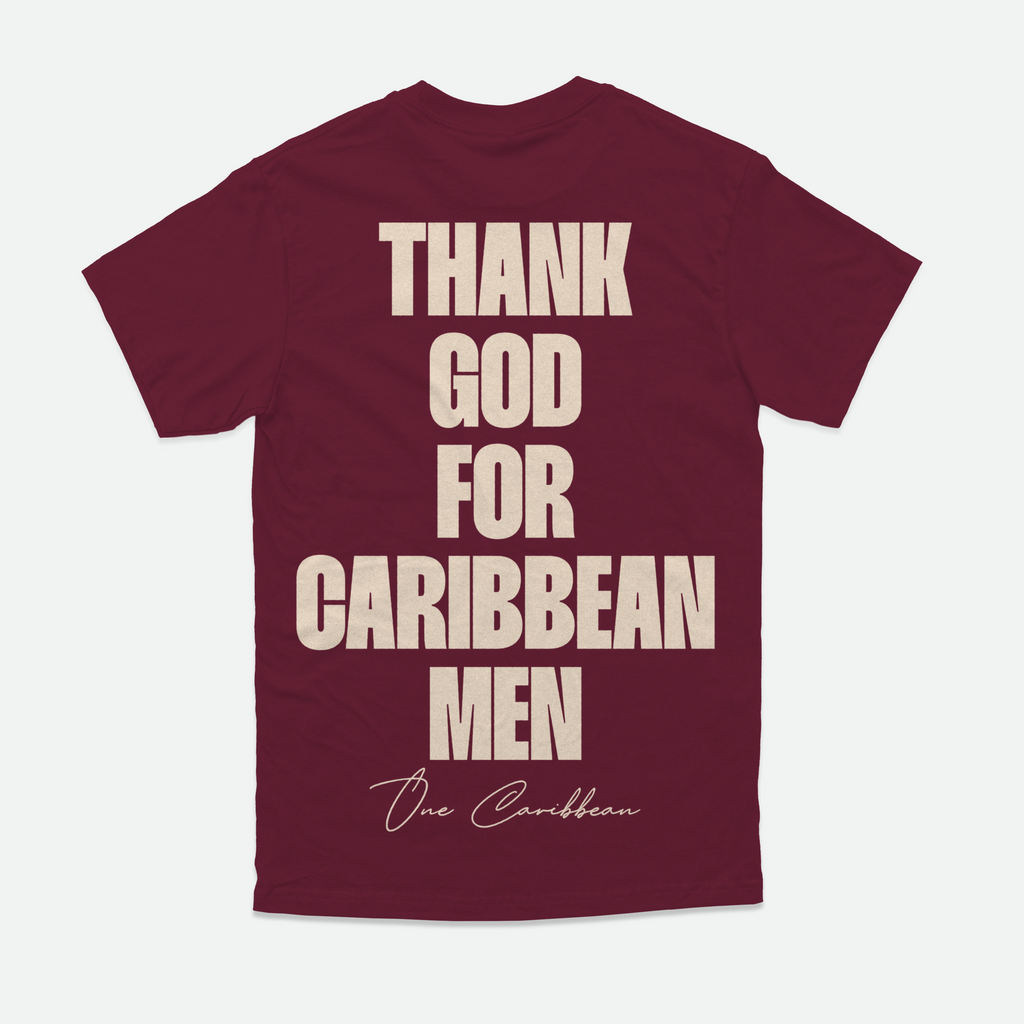 Thankful Tees: Thank God For Caribbean Men - Bacchanal Berry By NaShotta x OCA