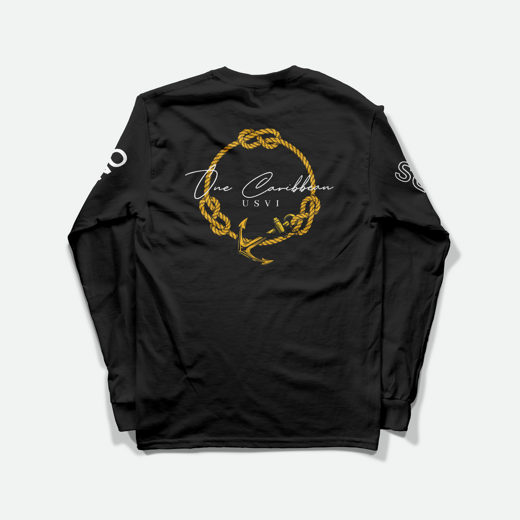 One Caribbean SPF 50+ Rash Guard (Pure Black)