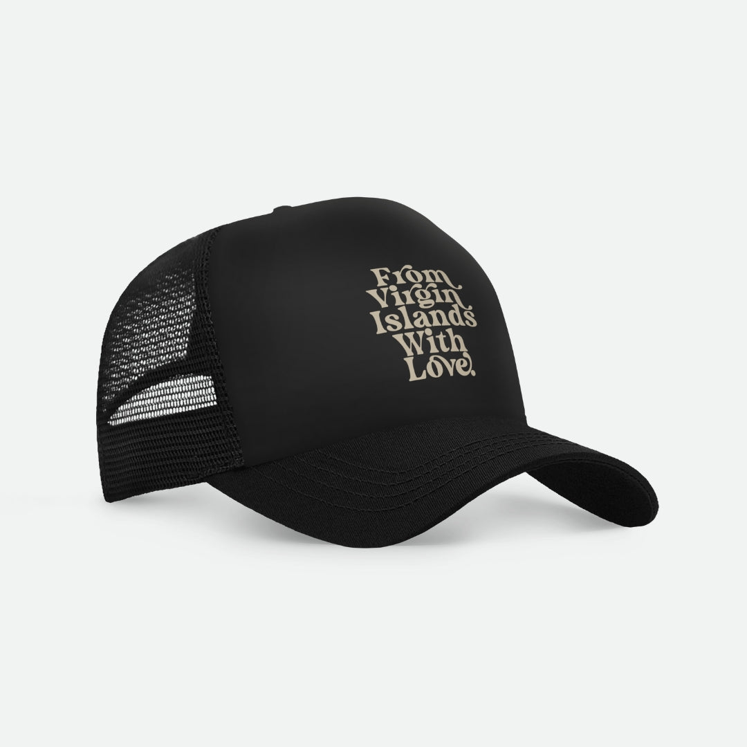 From Virgin Islands With Love Trucker Cap (Beige)
