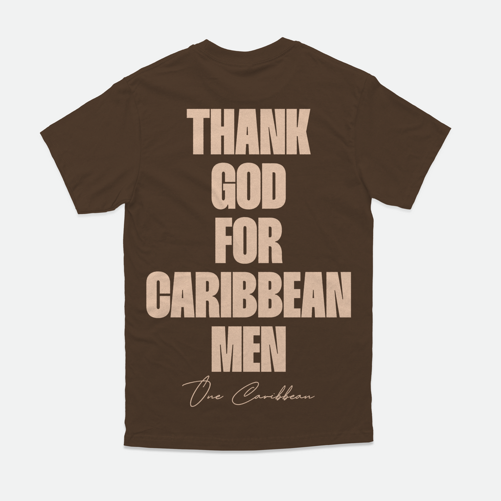 Thankful Tees: Thank God For Caribbean Men - Cocoa Tee By NaShotta x OCA