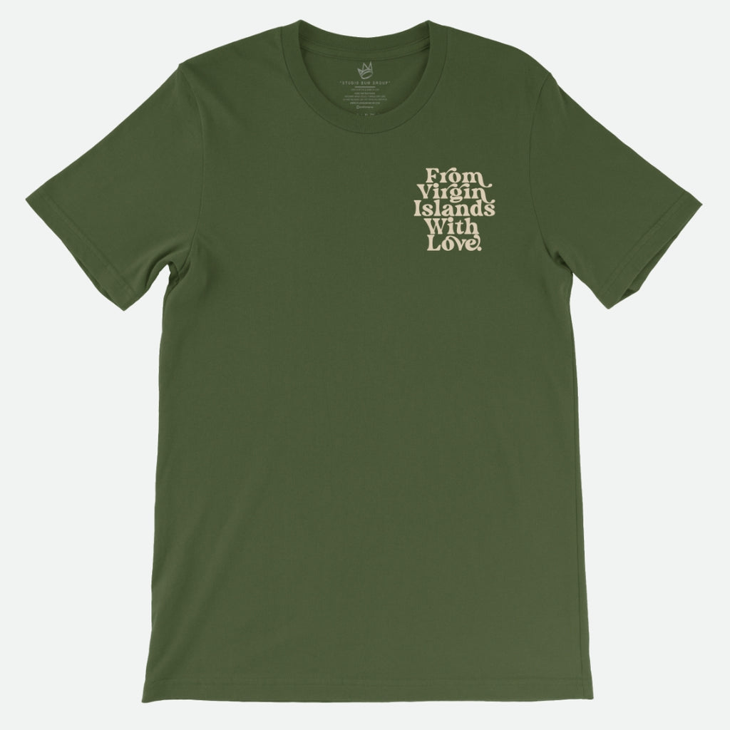 From Virgin Islands With Love T-Shirt (Beige Print)