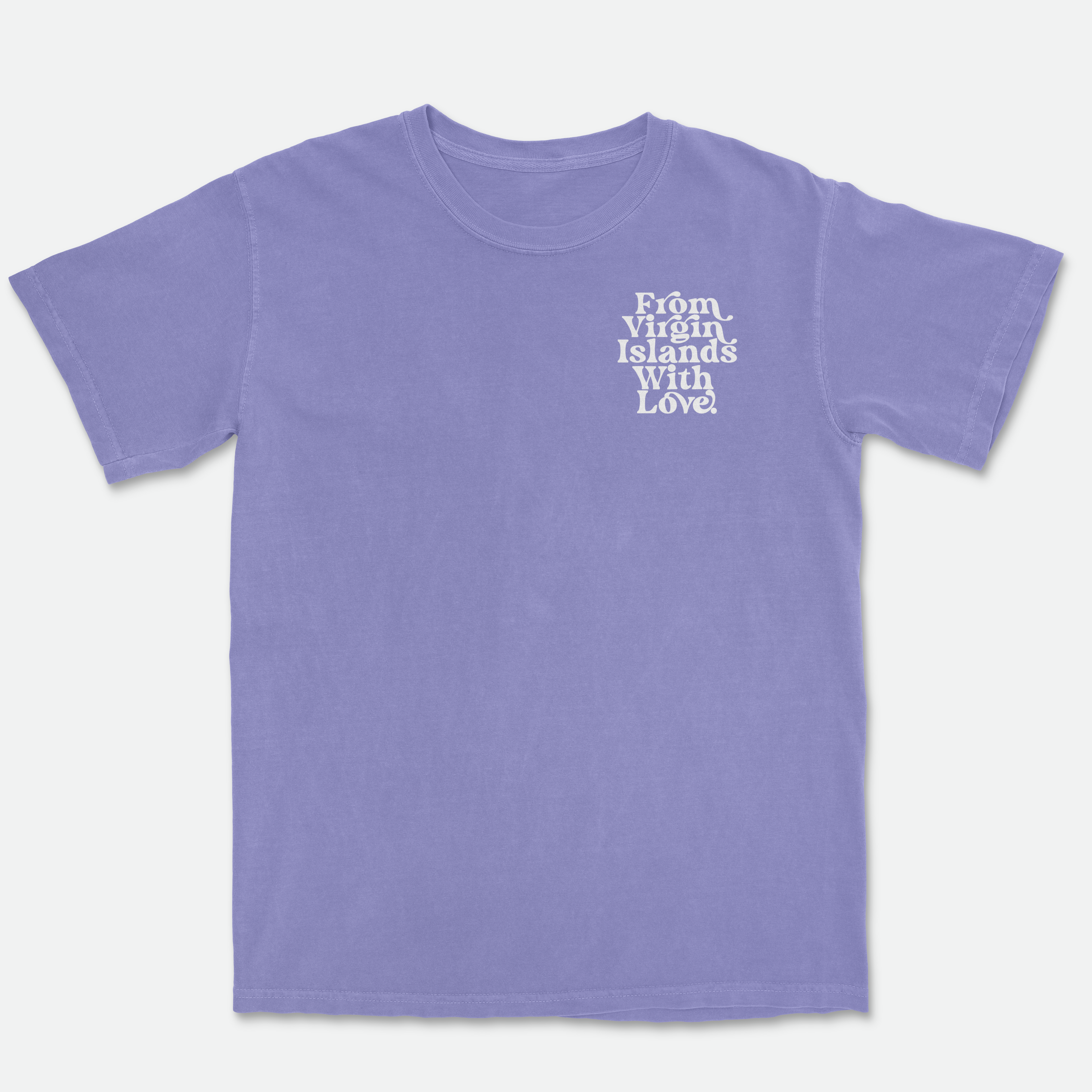From Virgin Islands With Love T-Shirt (Violet White) SAMPLE