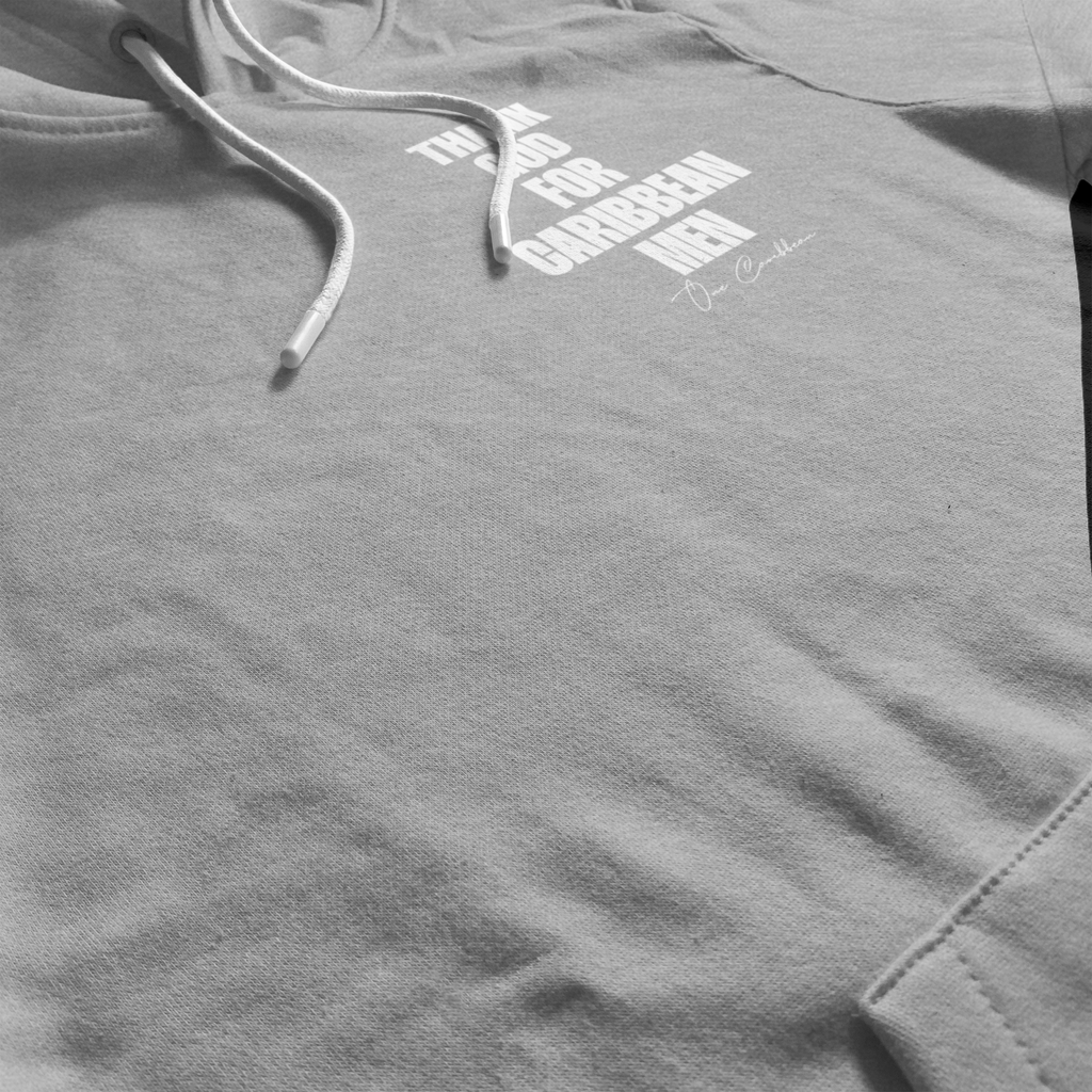 Thankful Hoodie: Gray Classic – Thank God for Caribbean Men By One Caribbean