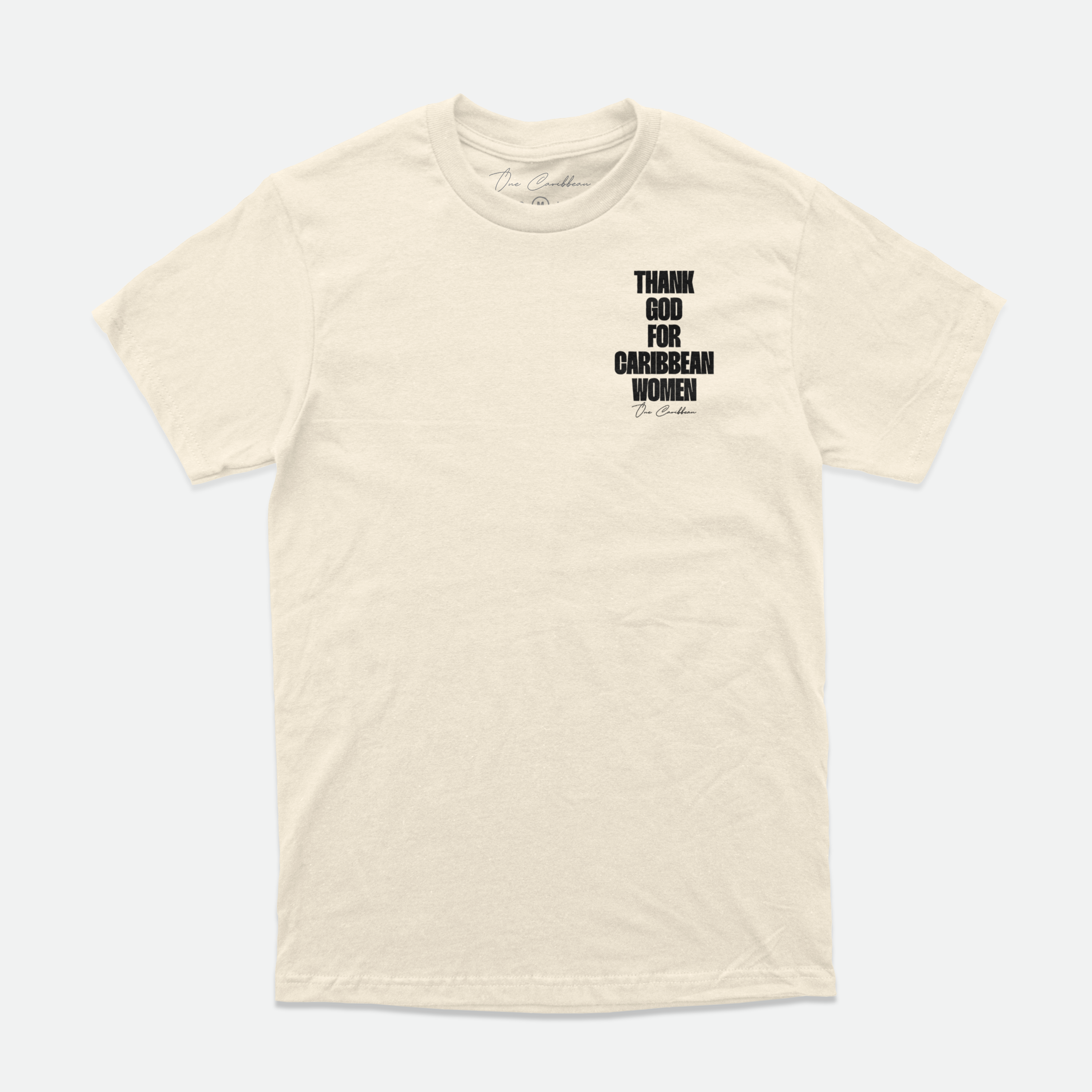 Thank God for Caribbean Women — Tee — Ivory Noir (Ivory)