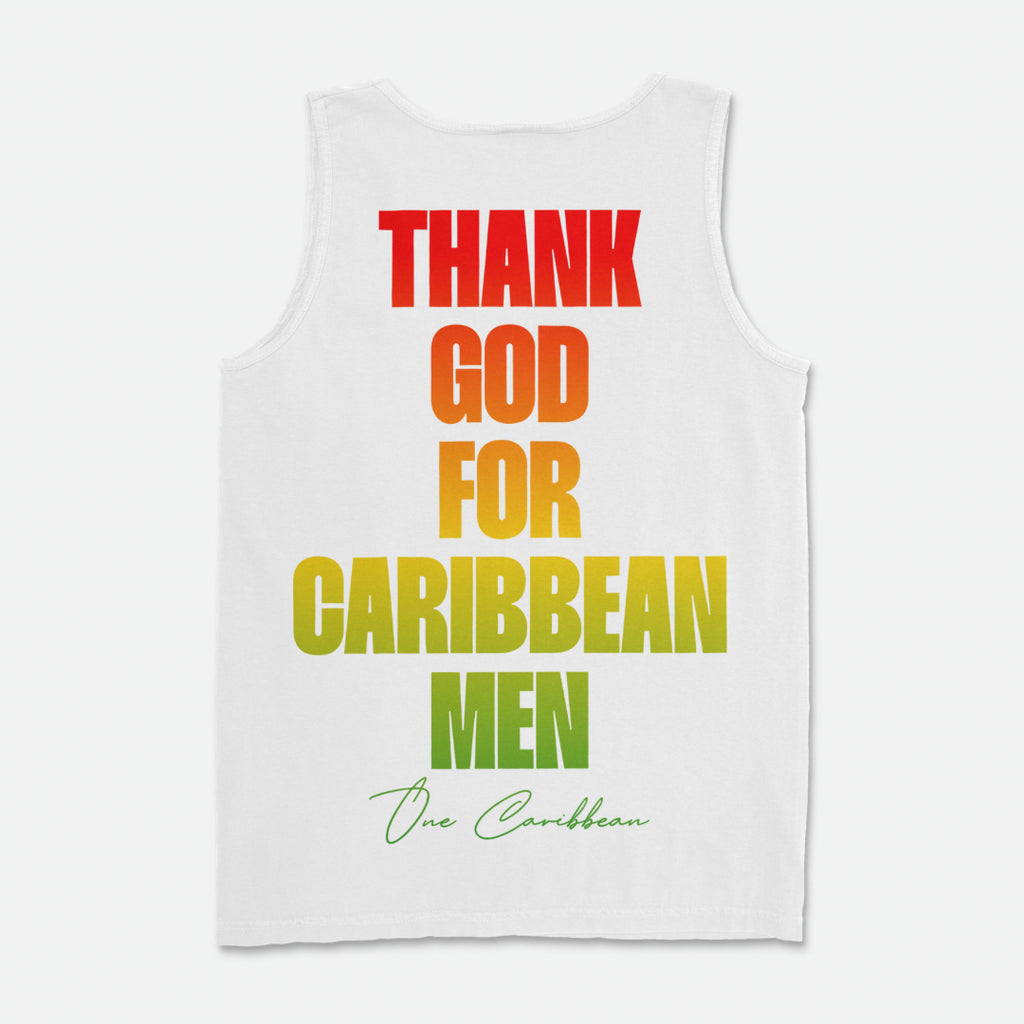 Thankful Tees: Thank God for Caribbean Men – Scotch Bonnet Tank By One Caribbean Apparel