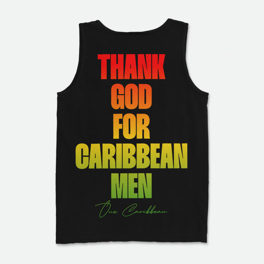 Thankful Tees: Thank God for Caribbean Men – Scotch Bonnet Tank By One Caribbean Apparel