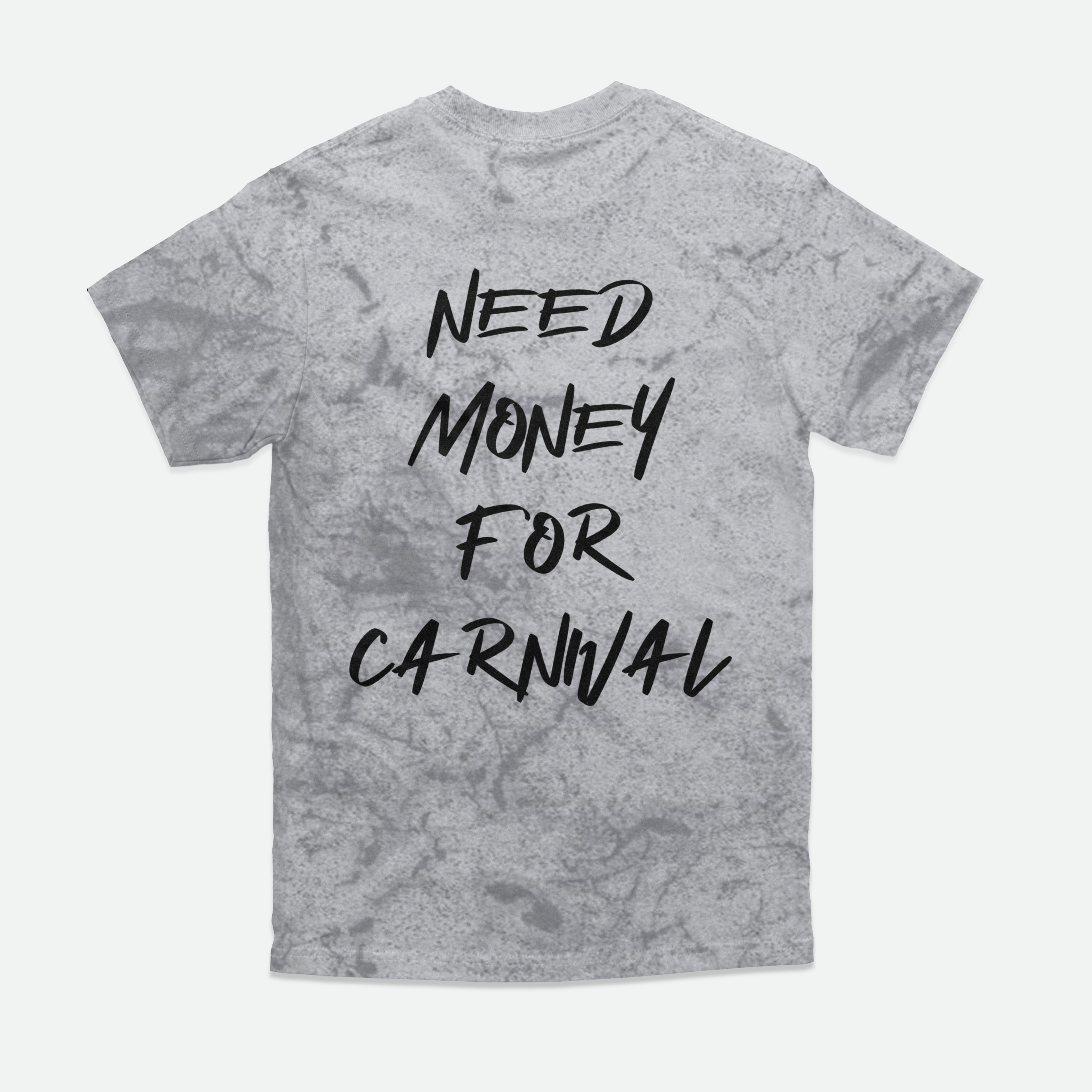 One Caribbean Jouvert Tees | 'Need Money For Carnival' in Smoke & Ocean