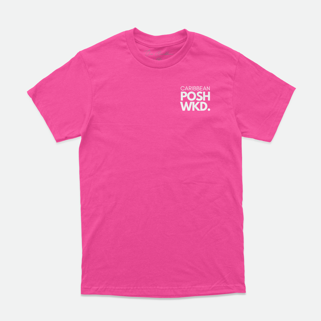 THANKFUL TEES: CARIBBEAN POSH – LIMITED EDITION THANK GOD FOR CARIBBEAN WOMEN BY OCA (NEON PINK)