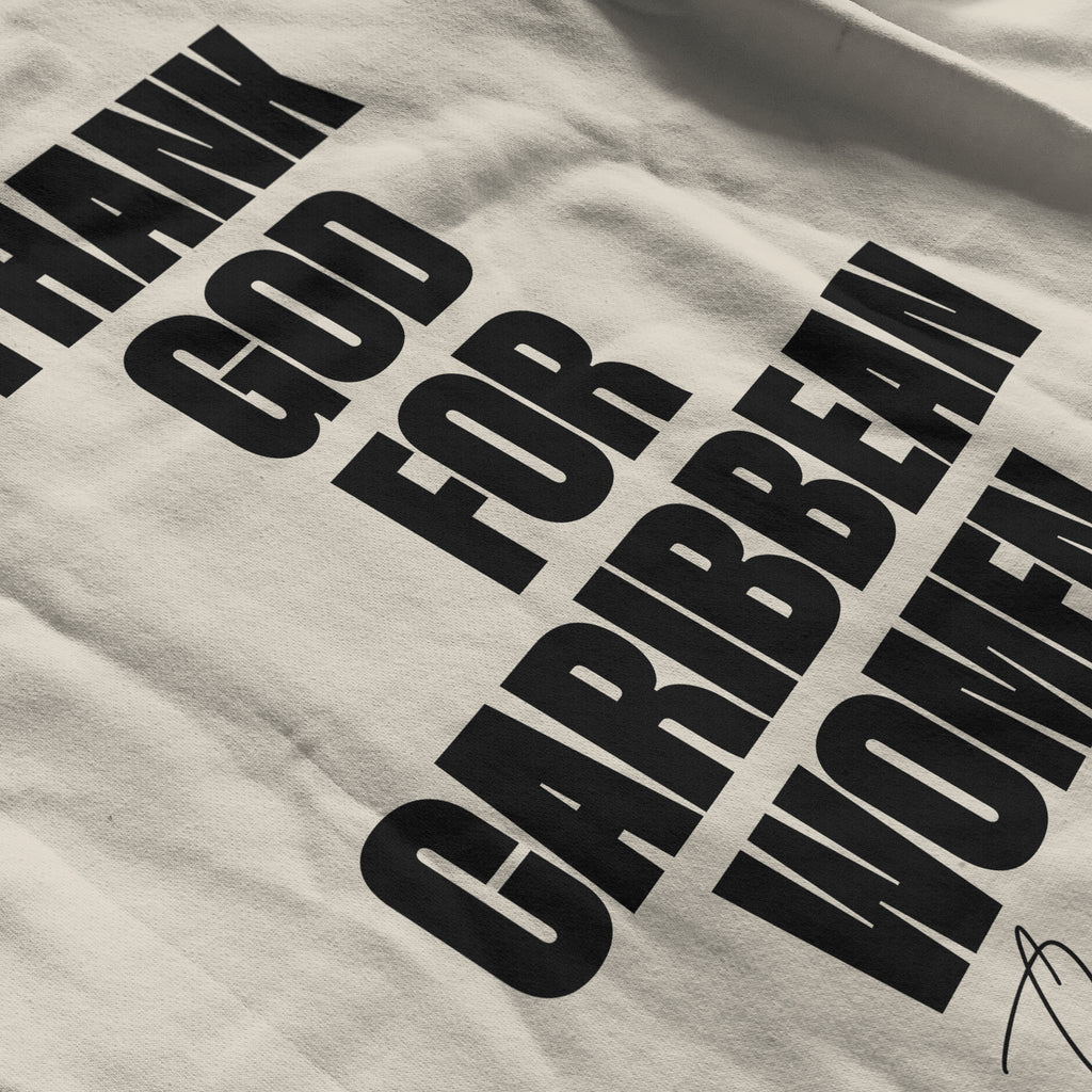 Thank God for Caribbean Men — Tee — Ivory Noir (Ivory)