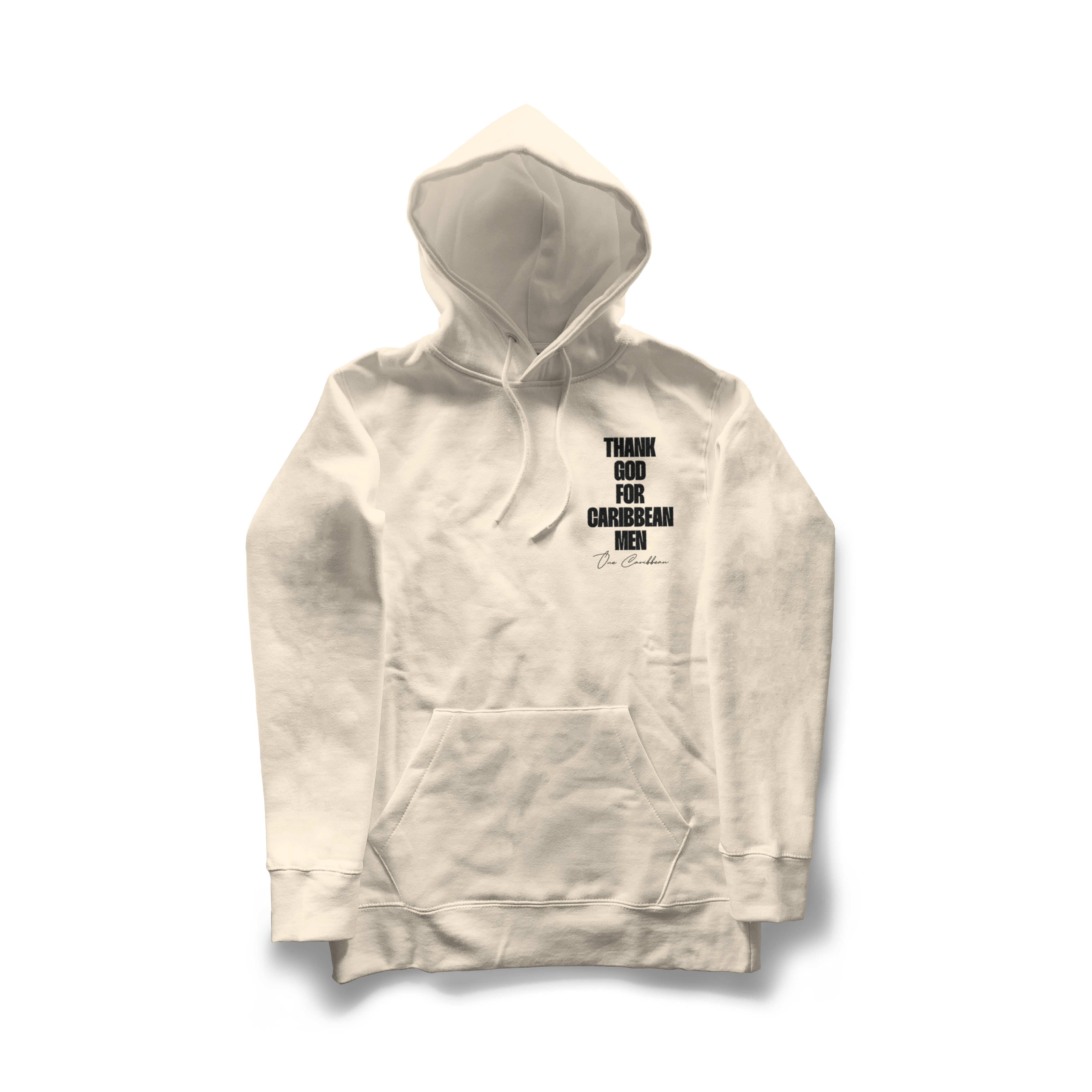 Thank God for Caribbean Men — Hoodie — Ivory Noir (Ivory)
