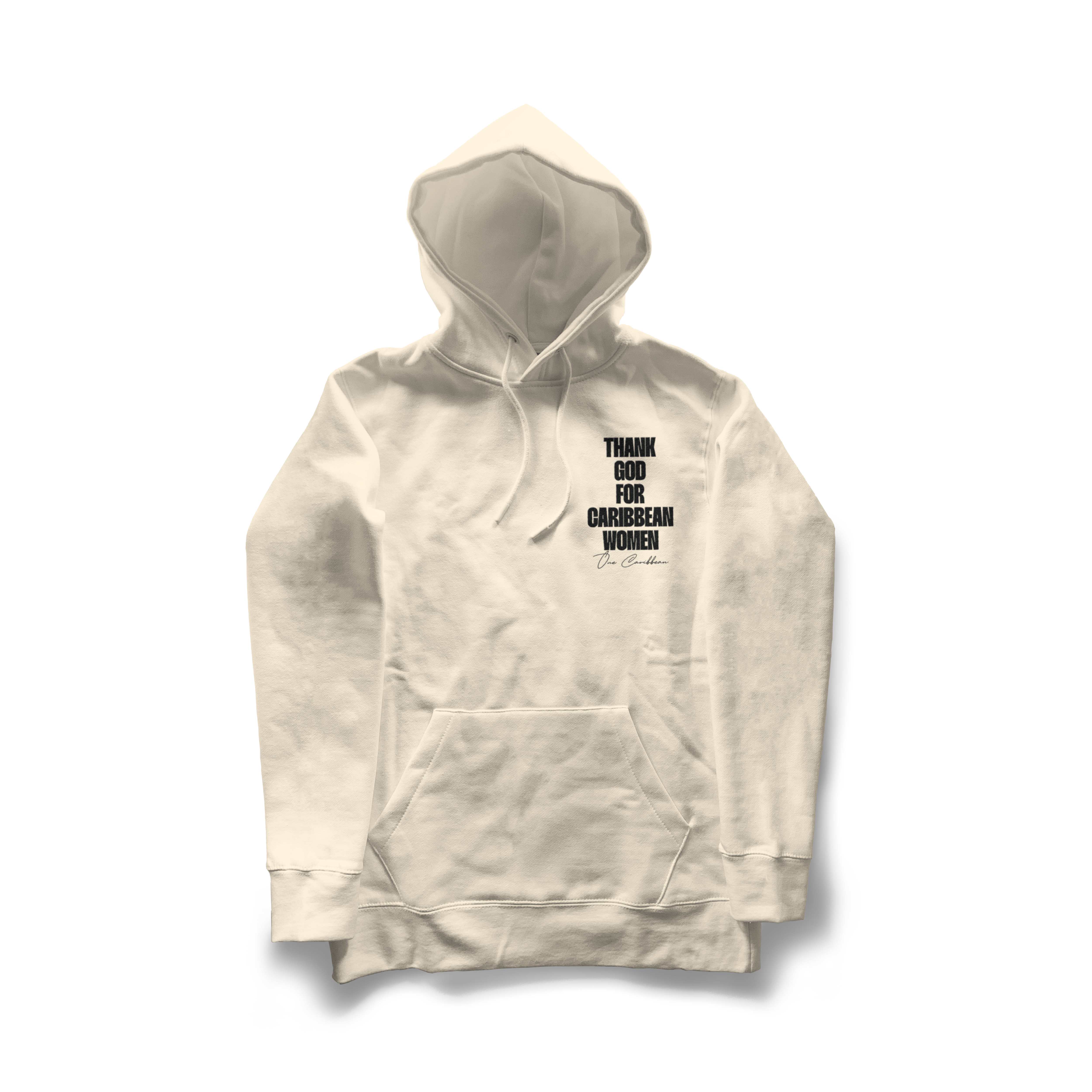 Thank God for Caribbean Women — Hoodie — Ivory Noir (Ivory)