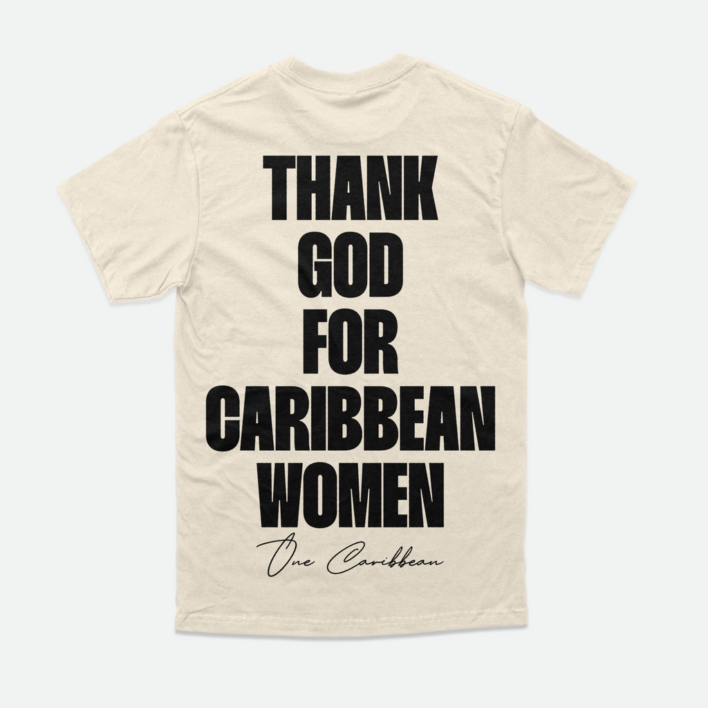 Thank God for Caribbean Women — Tee — Ivory Noir (Ivory)