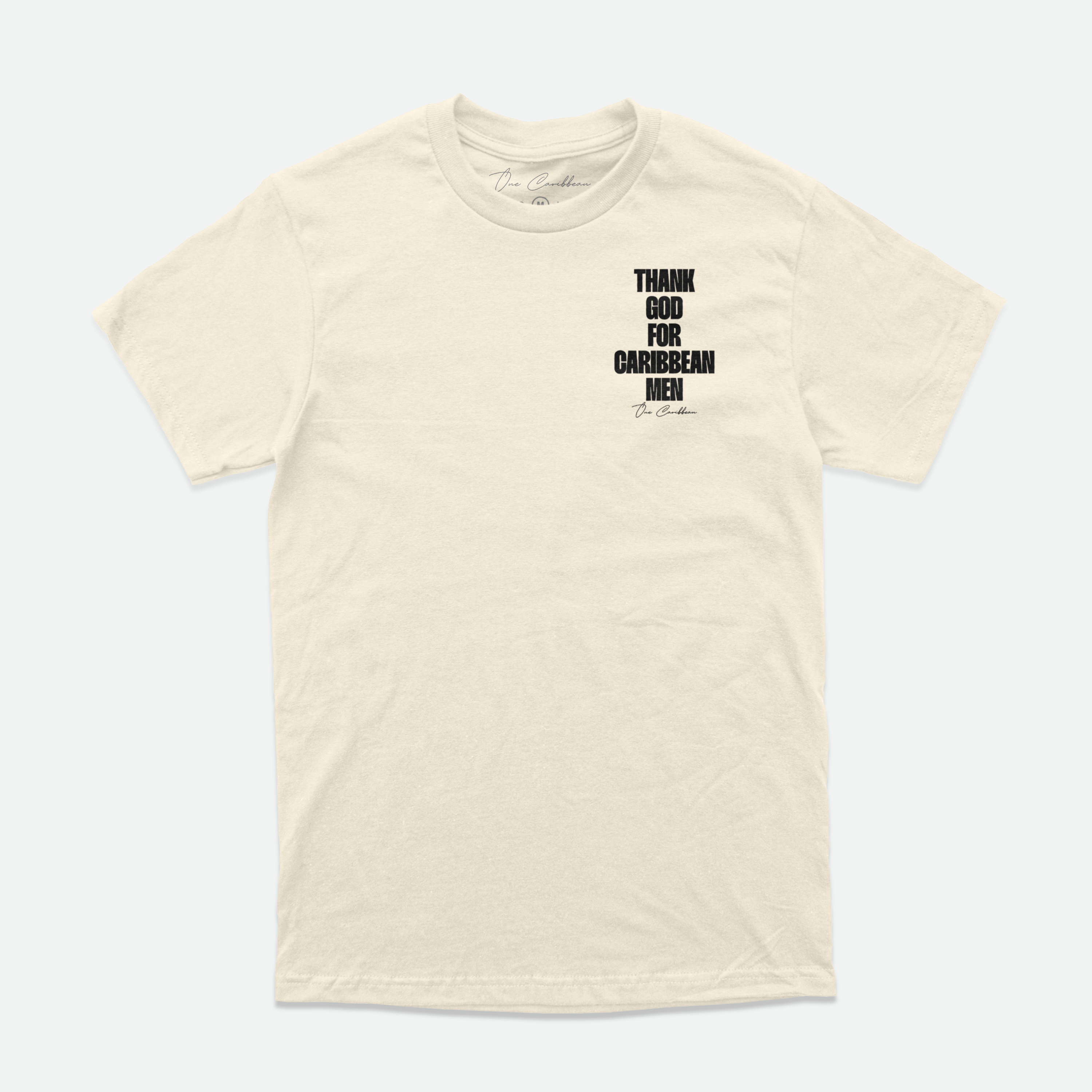 Thank God for Caribbean Men — Tee — Ivory Noir (Ivory)
