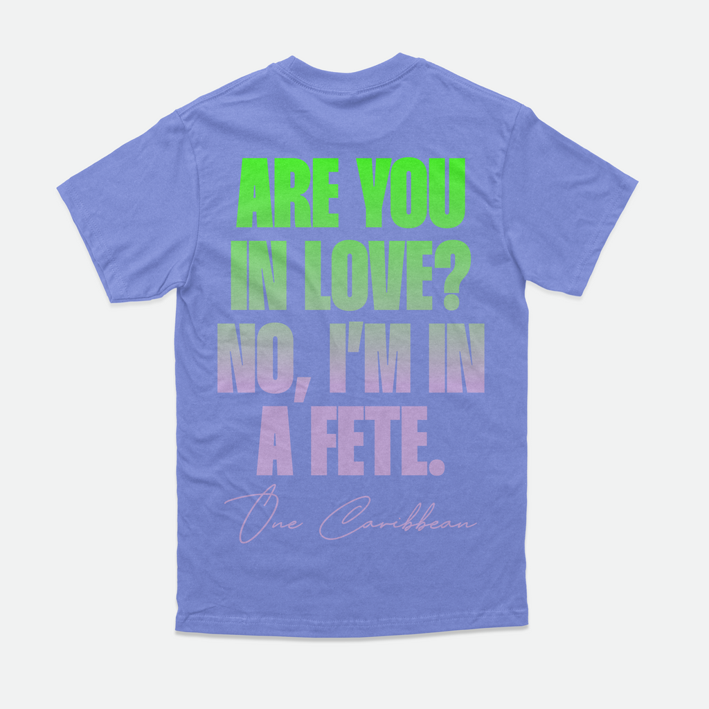 OCA X PTO "In A Fête" — Tee — Ivory & Periwinkle
