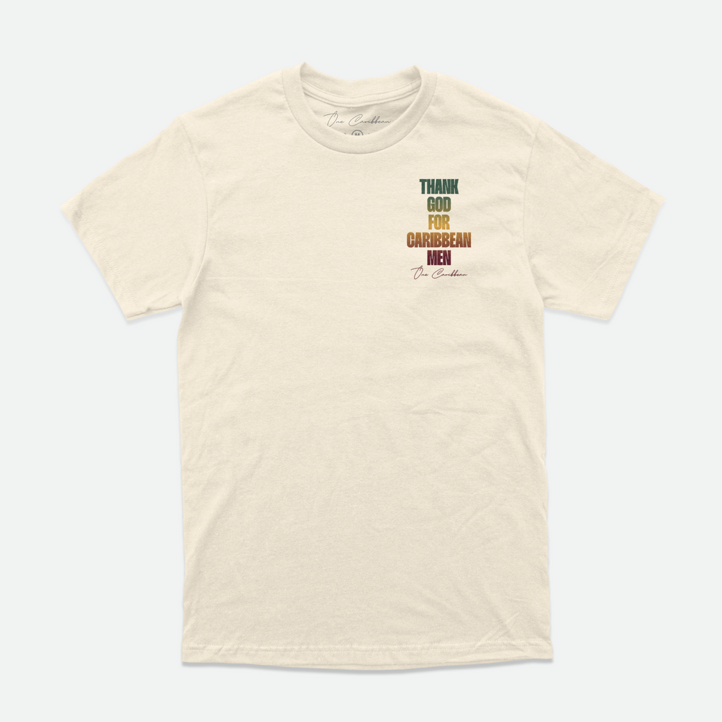 Thank God for Caribbean Men — Tee — One Love Gradient (Ivory)