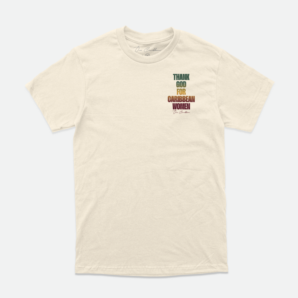 Thank God for Caribbean Women — Tee — One Love Gradient (Ivory)