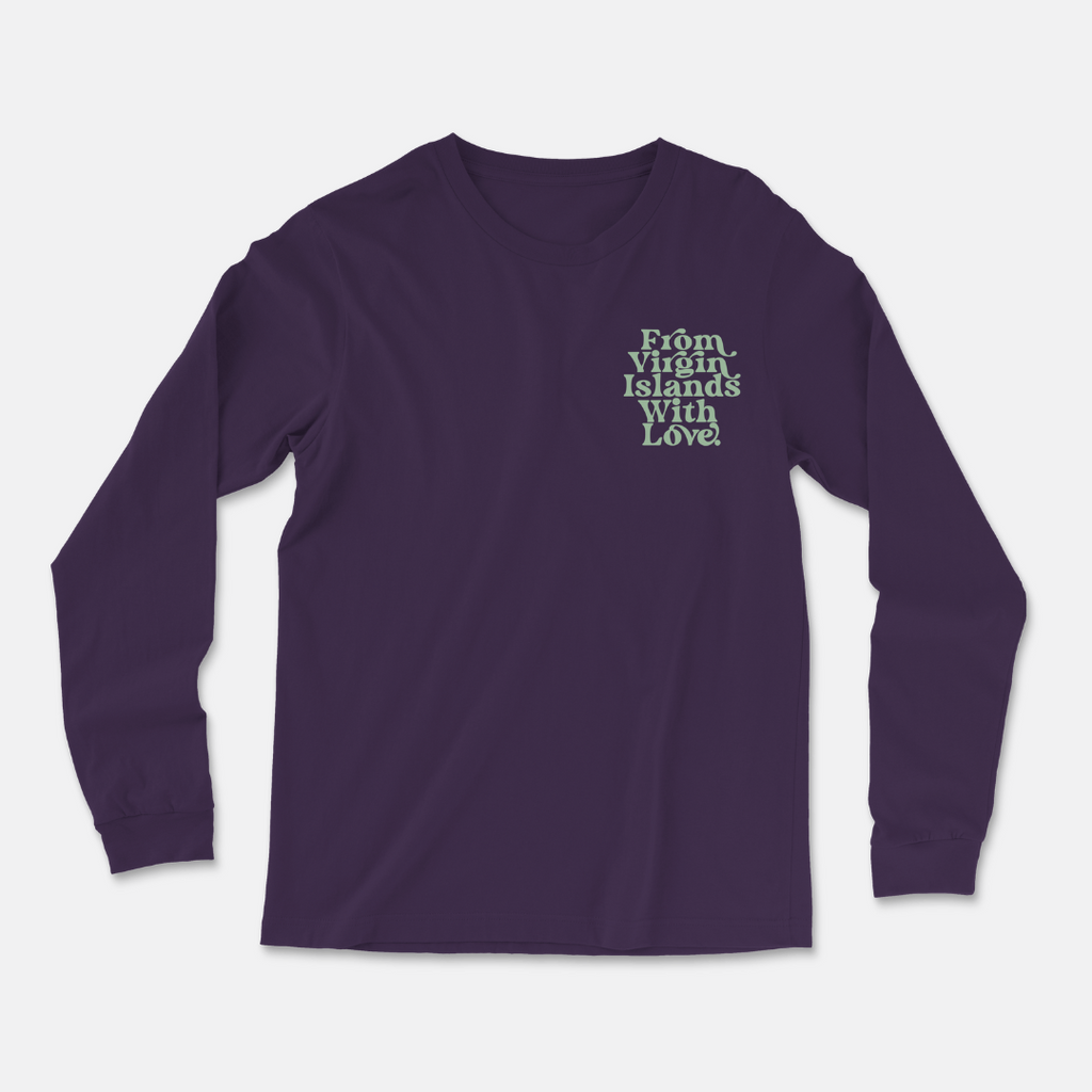 From Virgin Islands With Love Long Sleeve T-Shirt (Black Mint)