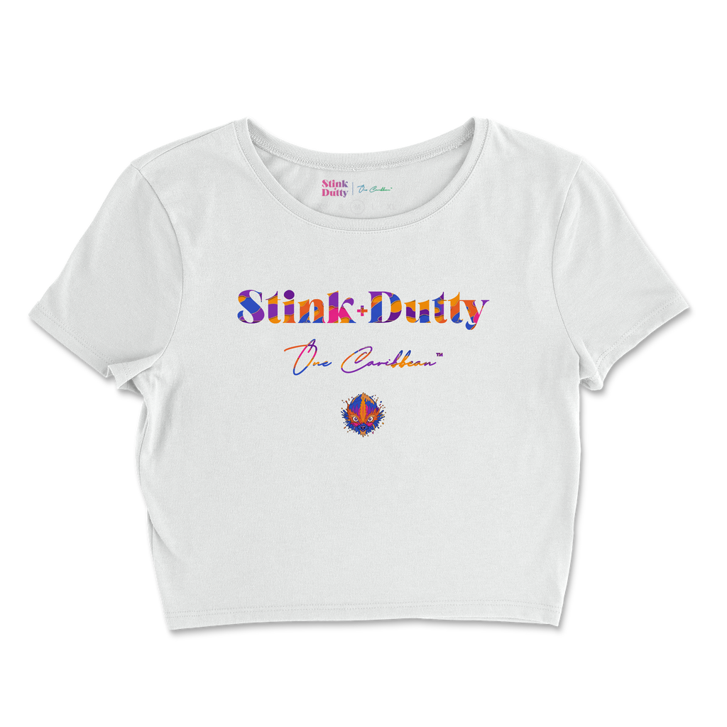 Stink + Dutty x One Caribbean Apparel – Camo Palms Crop Top