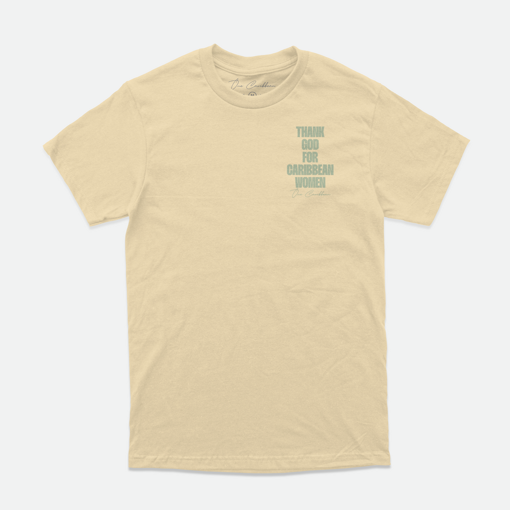 Thank God For Caribbean Women — Tee — SS 26 Butter & Lapis