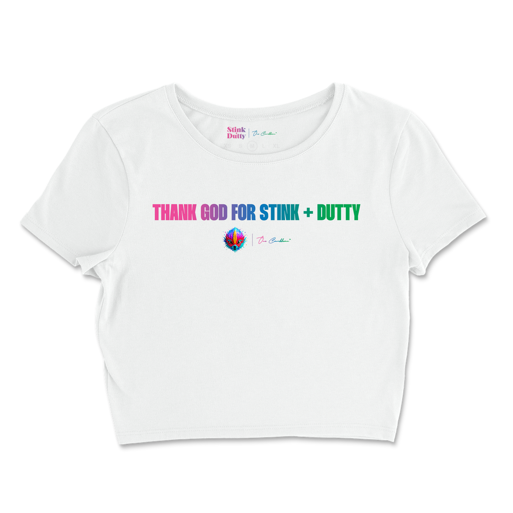 Stink + Dutty x One Caribbean Apparel – Thank God For Stink & Dutty Crop Top