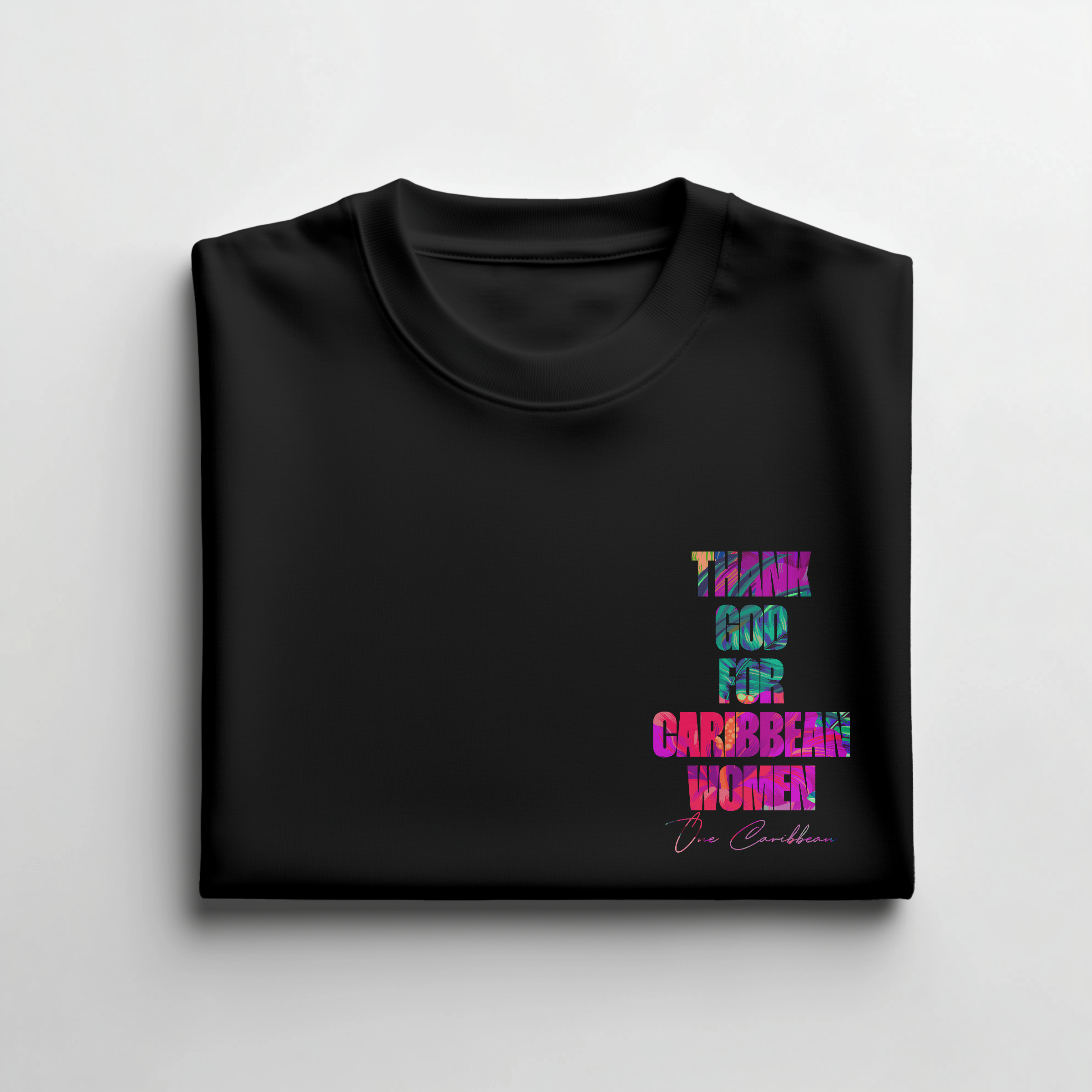 THANKFUL TEES: LIMITED EDITION – TROPICAL MUSE – THANK GOD FOR CARIBBEAN WOMEN BY OCA