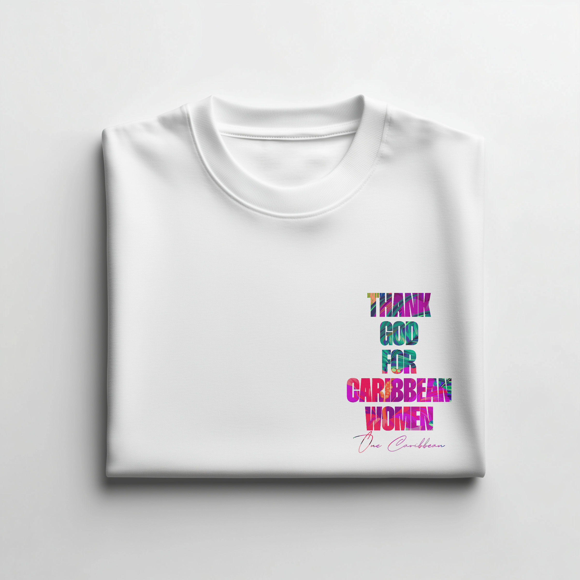 THANKFUL TEES: LIMITED EDITION – TROPICAL MUSE – THANK GOD FOR CARIBBEAN WOMEN BY OCA