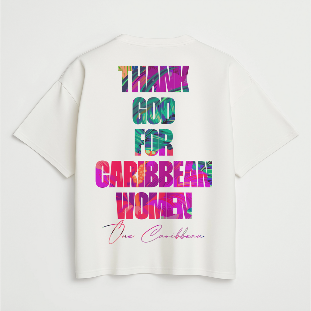 THANKFUL TEES: LIMITED EDITION – TROPICAL MUSE – THANK GOD FOR CARIBBEAN WOMEN BY OCA