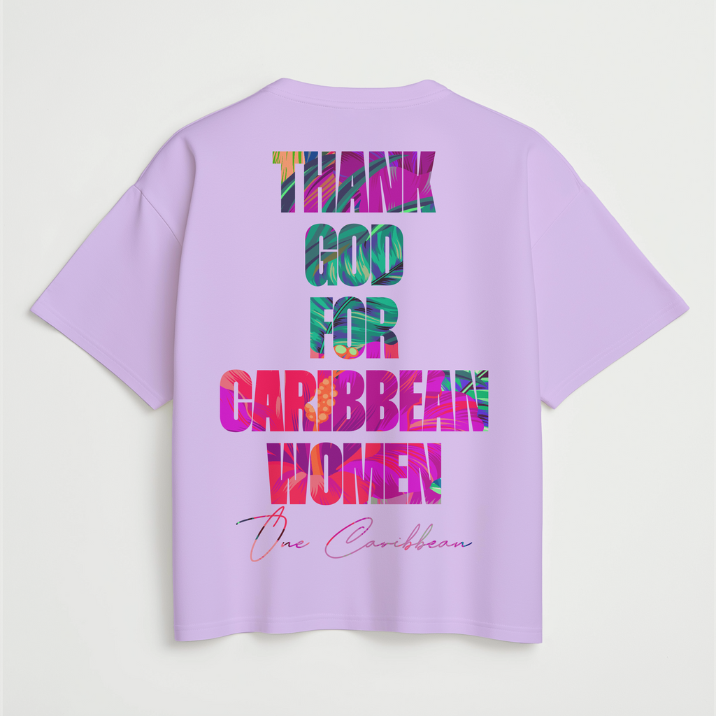 THANKFUL TEES: LIMITED EDITION – TROPICAL MUSE – THANK GOD FOR CARIBBEAN WOMEN BY OCA