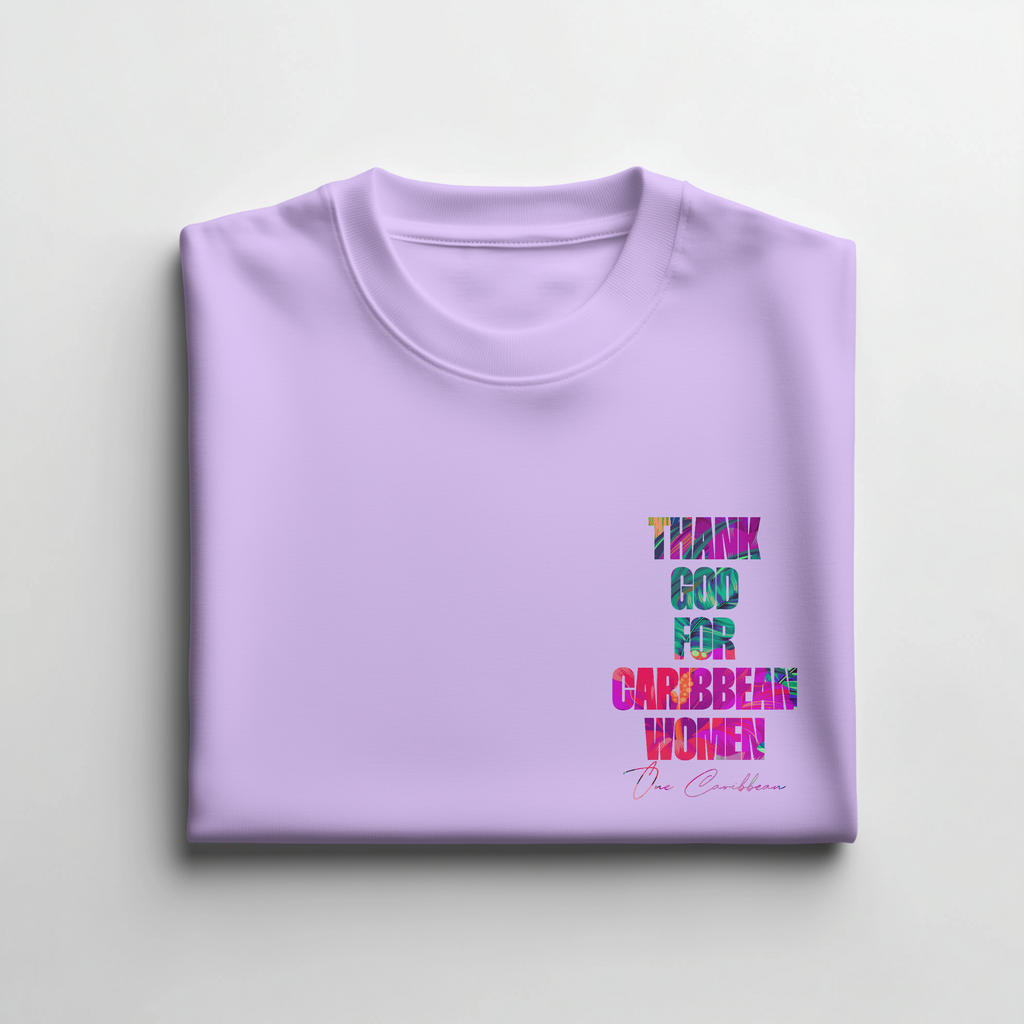 THANKFUL TEES: LIMITED EDITION – TROPICAL MUSE – THANK GOD FOR CARIBBEAN WOMEN BY OCA