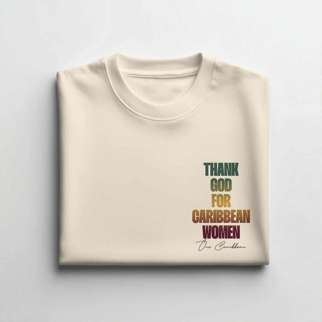 Thank God for Caribbean Women — Tee — One Love Gradient (Ivory)