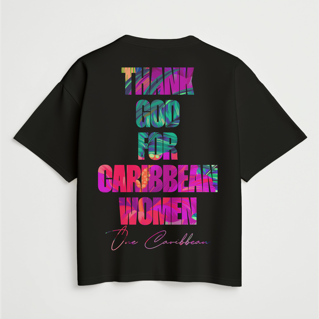 THANKFUL TEES: LIMITED EDITION – TROPICAL MUSE – THANK GOD FOR CARIBBEAN WOMEN BY OCA