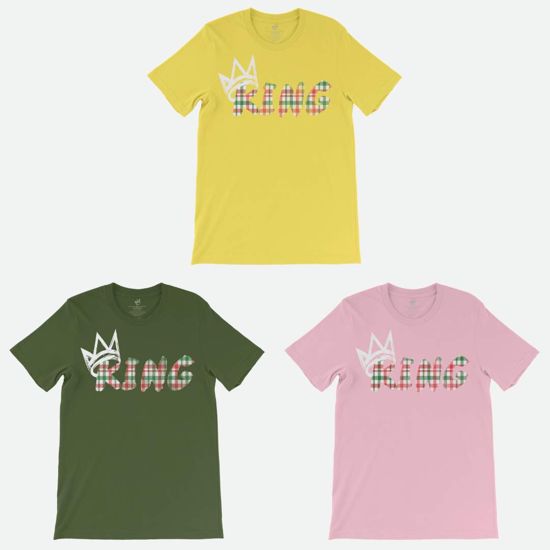 King White Madras Short Sleeve T-Shirt