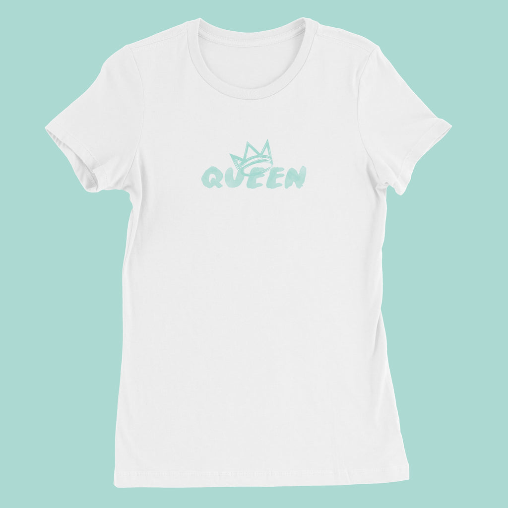 Queen Crown Collection (White Short Sleeve T-Shirt Mint Crown)