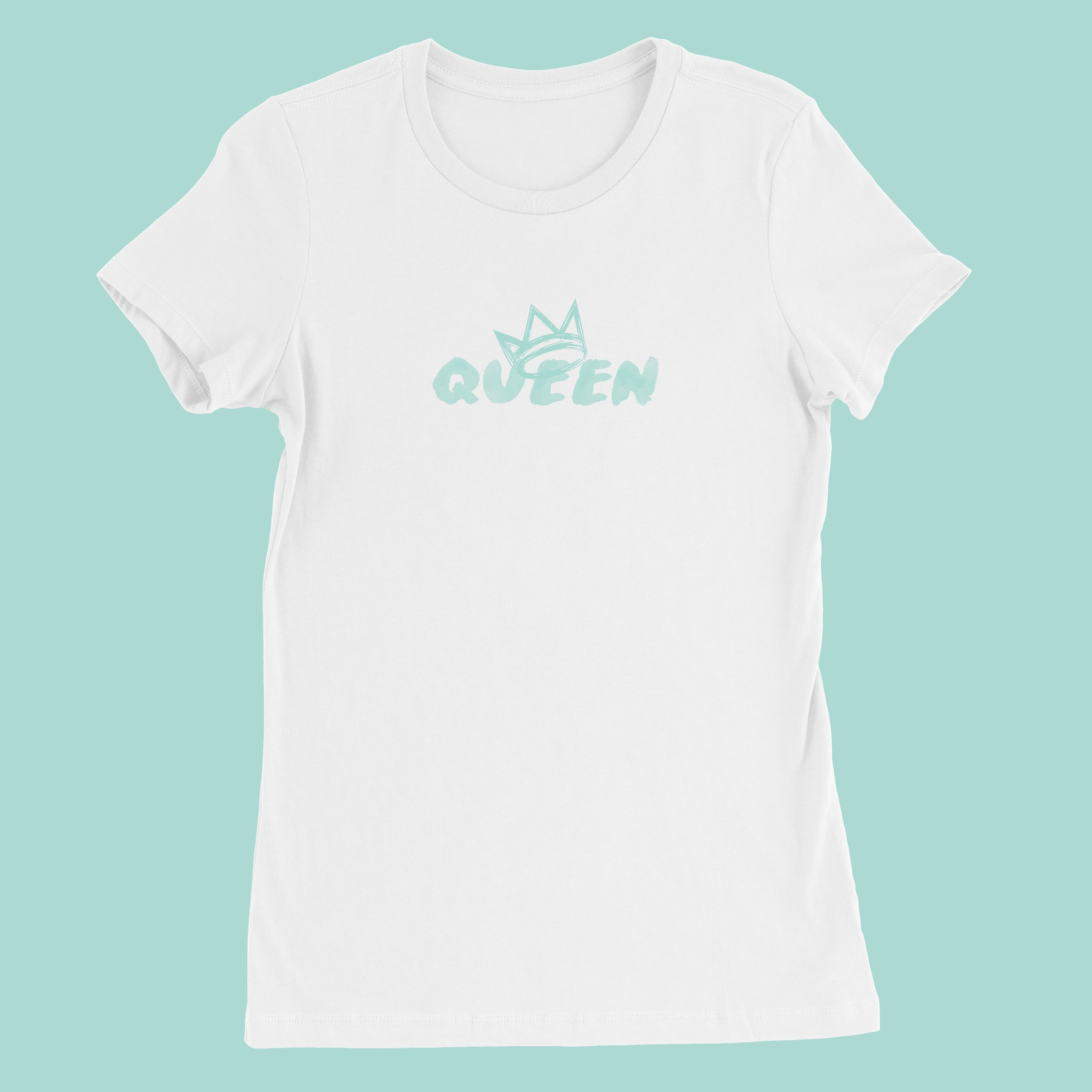 Queen Crown Collection (White Short Sleeve T-Shirt Mint Crown)