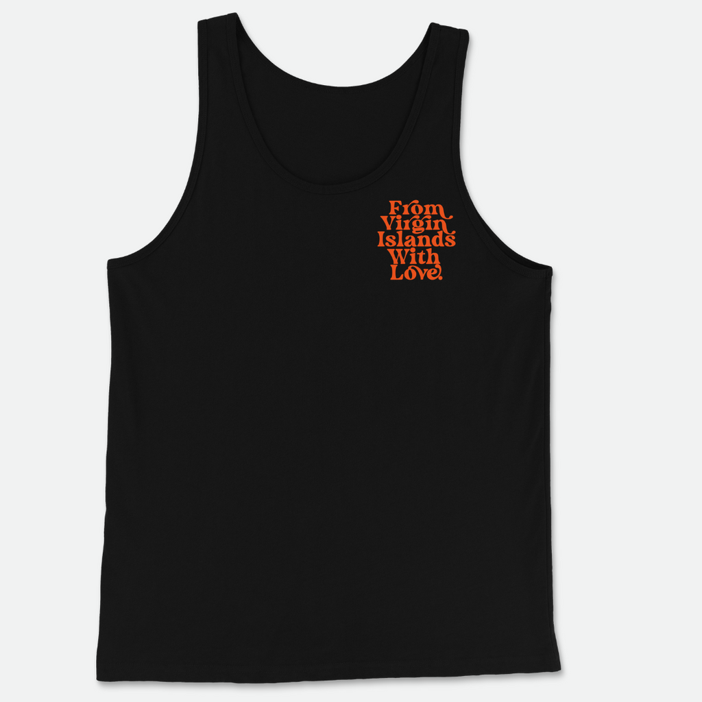 From Virgin Islands With Love Tank Top (Orange Print)
