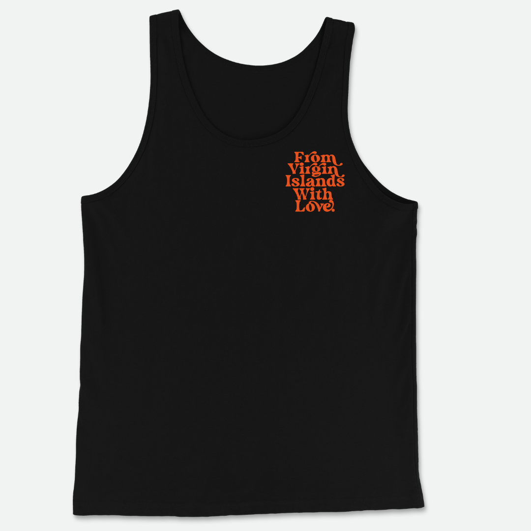 From Virgin Islands With Love Tank Top (Orange Print)
