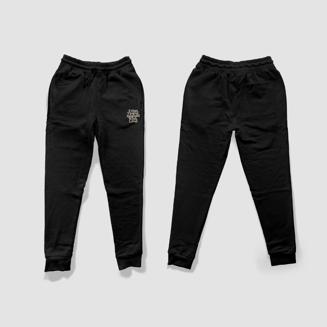 From Virgin Islands With Love Joggers (Black Beige)